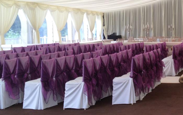 Tent tables and chairs